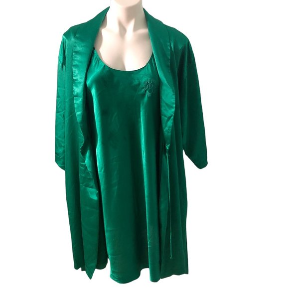 Vintage Barbizon Kamino Robe & Gown Set-Sz L/XL